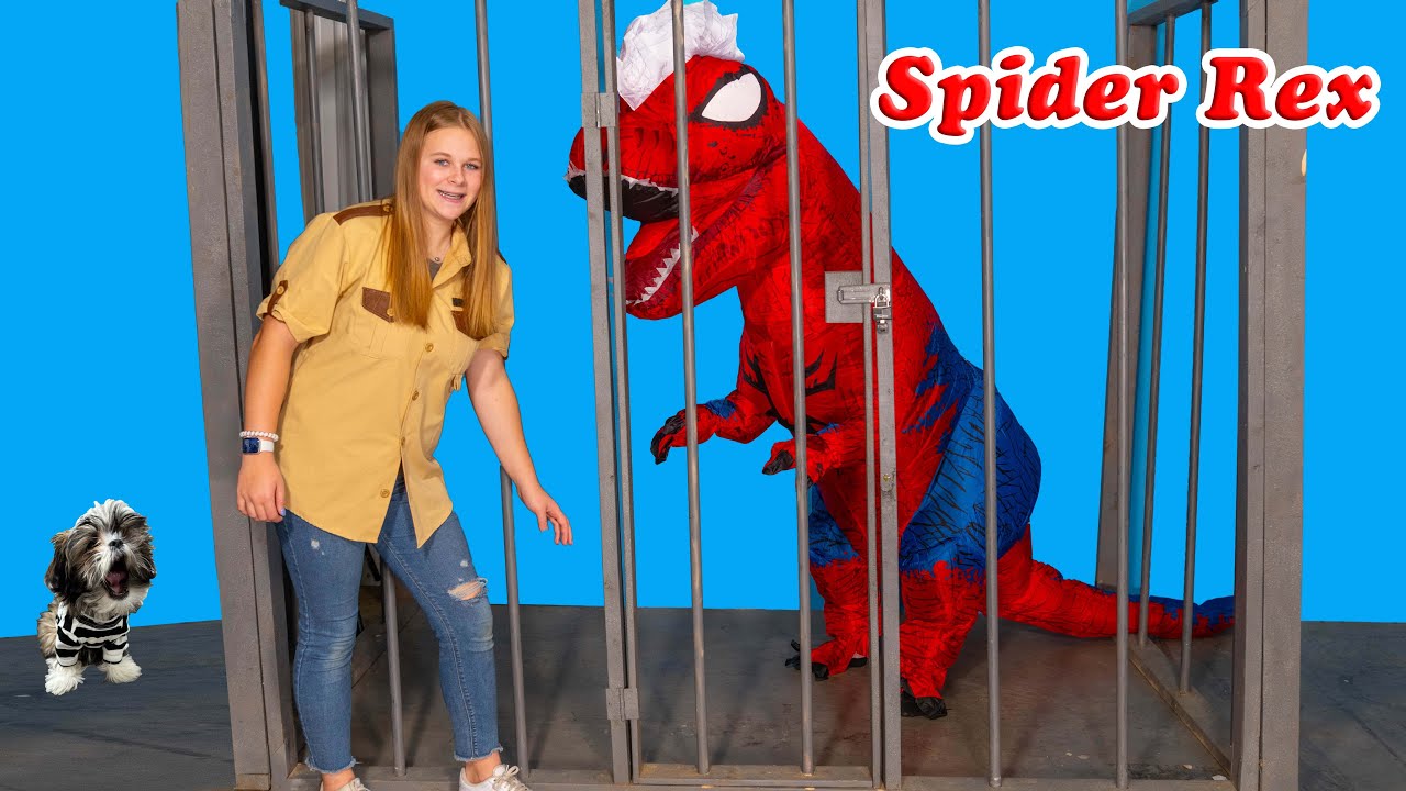 Assistant Searches the Box Fort Tunnels for Spider Rex and Waffles