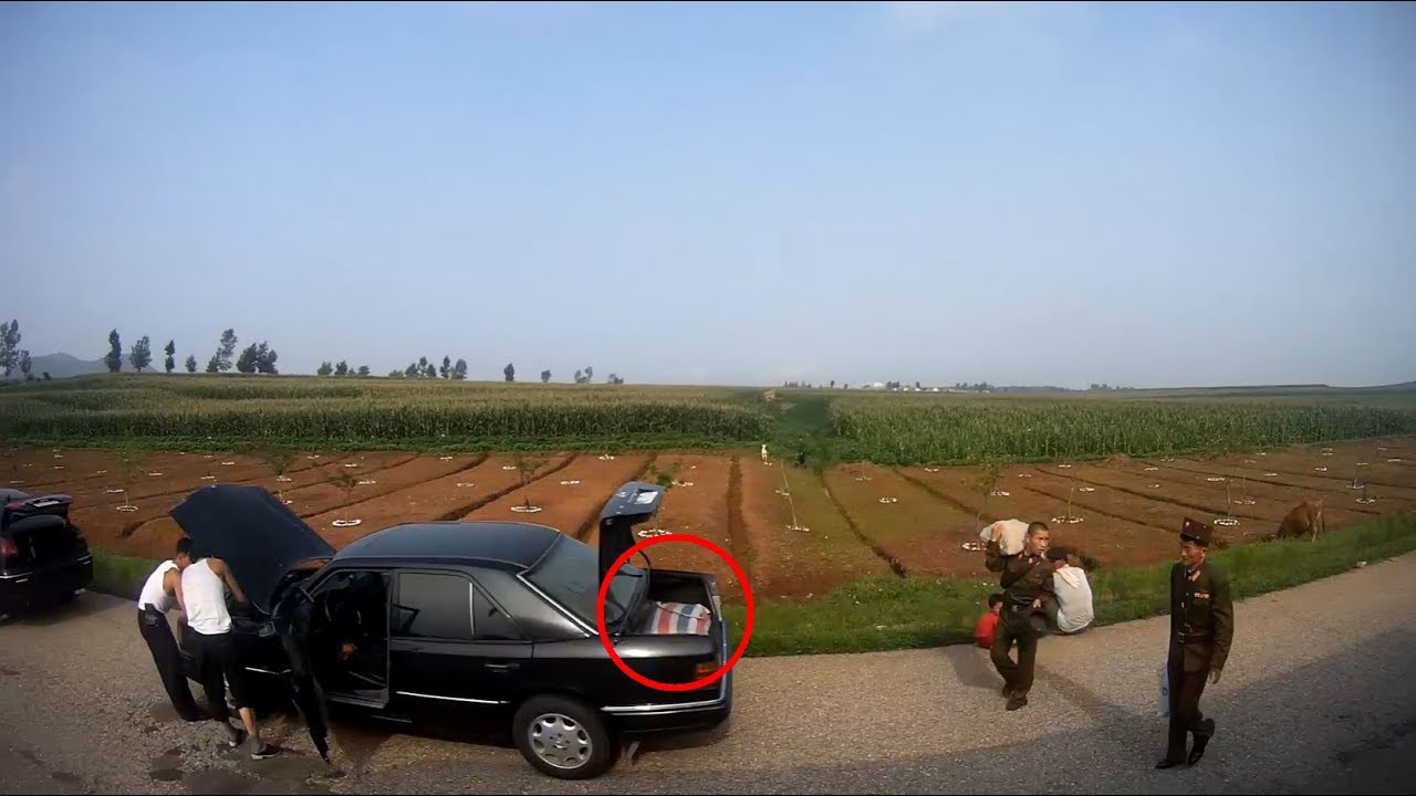 North Korean Countryside Drive w/Hidden Cam