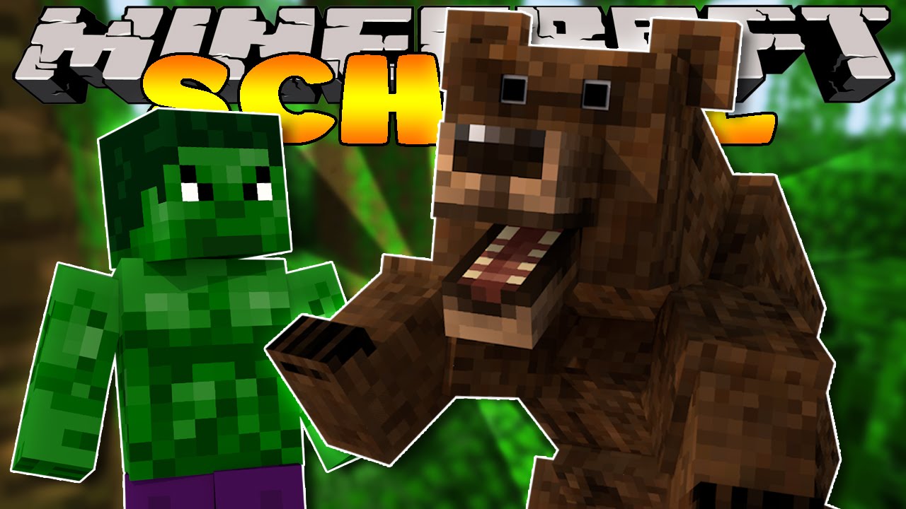 Minecraft School - CAMPING TRIP - BEAR ATTACK!