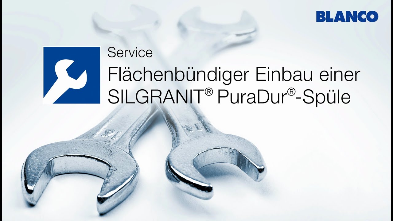 Flächenbündiger Einbau einer BLANCO Silgranitspüle