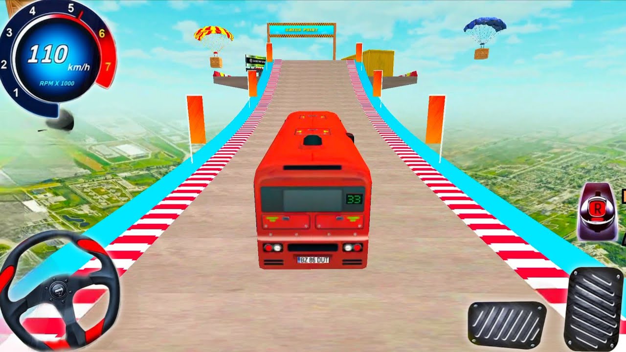 Bus Game 2026 Android Gameplay | Impossible Bus stuts Game | Bus game |Bus simulator - Android game 