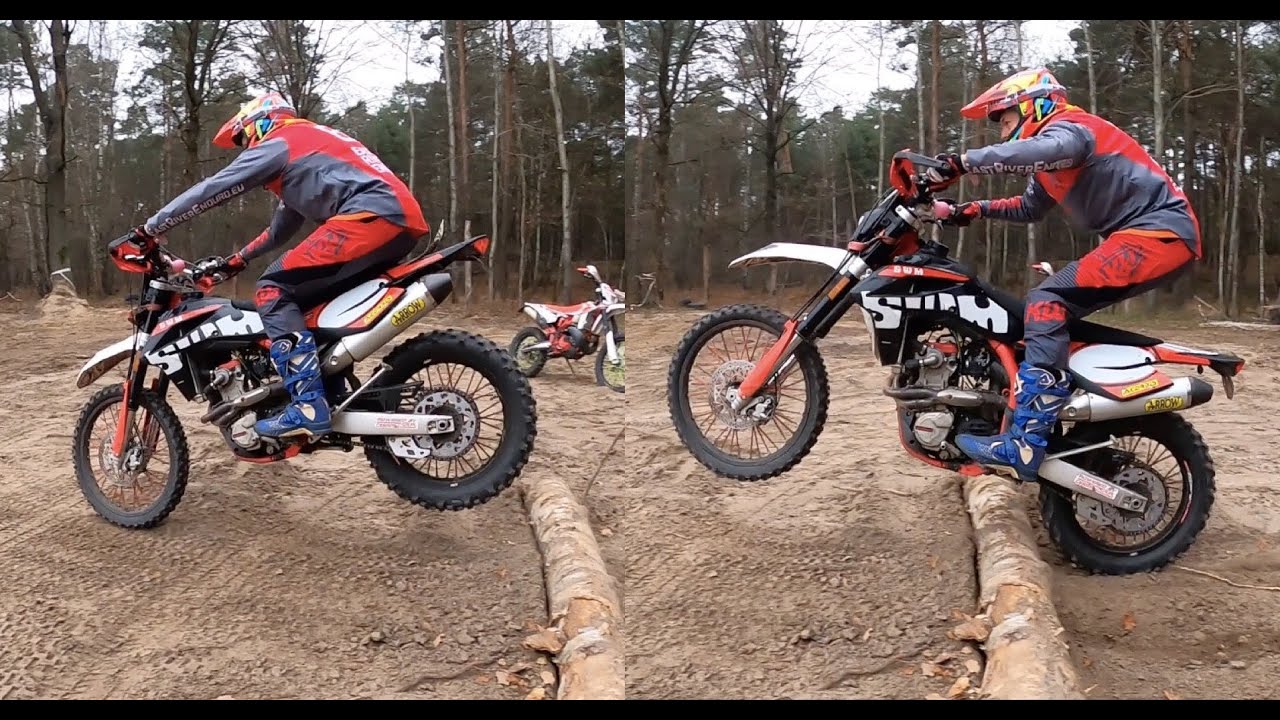 ENDURO - PIERWSZE KROKI. Jaka pozycja, jak przeskoczyć belkę? I czy to jest fajne?