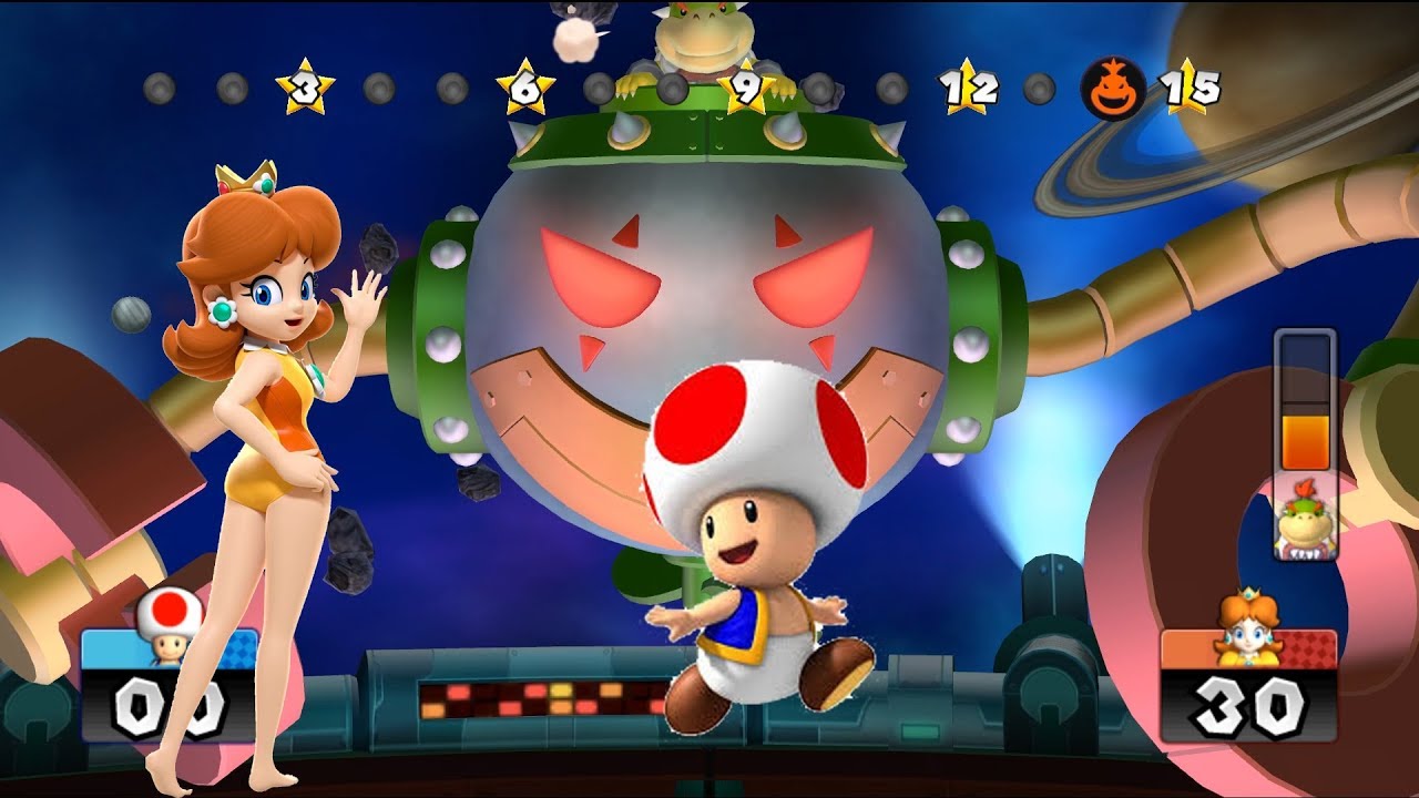 Mario Party 9 Boss Rush Midboss Battles#54 | Daisy vs Toad | 2 Player |VMGAMING