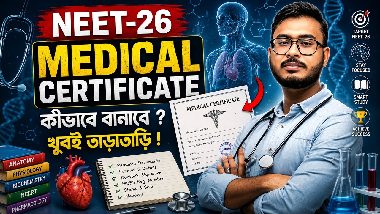 NEET UG 2026 Medical Certificate Process | How to Make Medical Certificate for Admission | Dr Nowaj