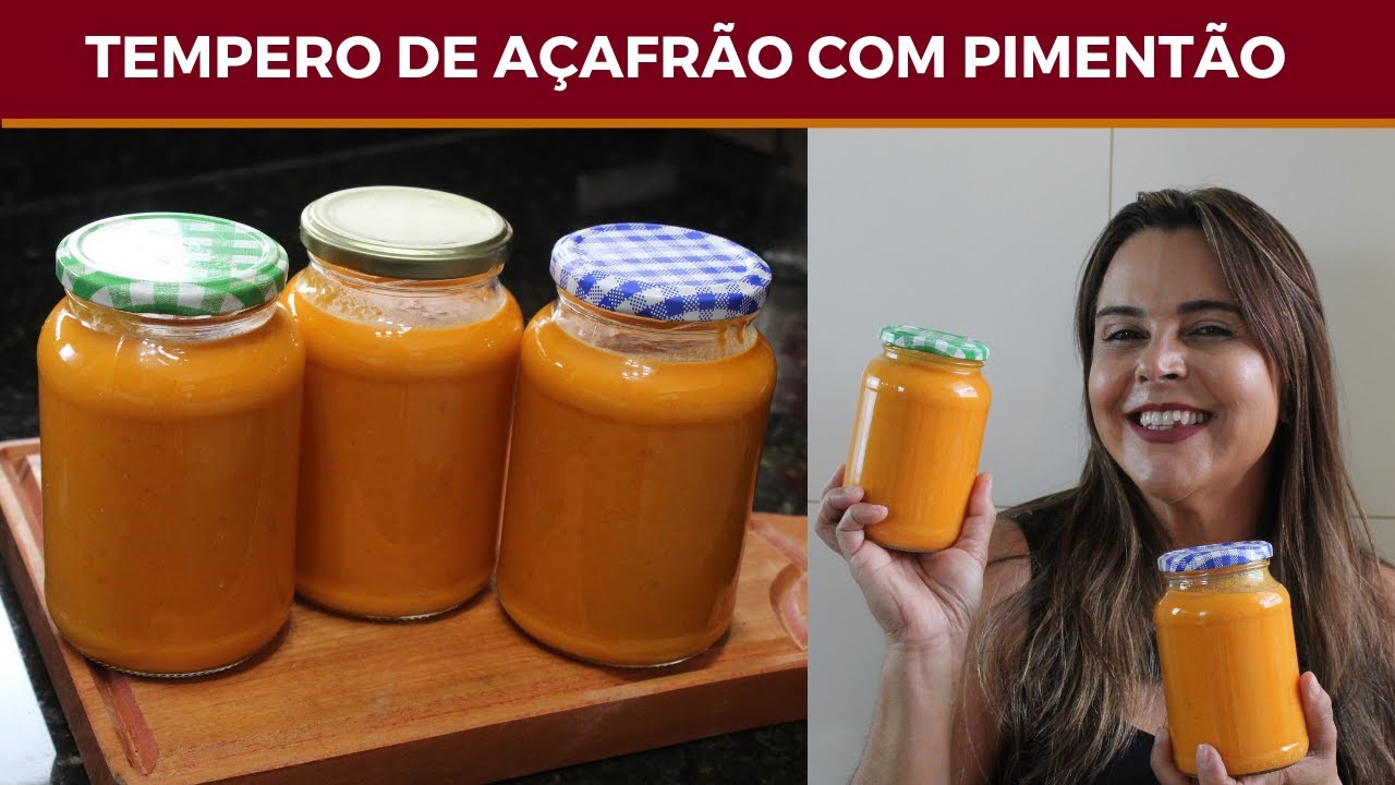 TEMPERO CASEIRO DE AÇAFRÃO E PIMENTÃO - DE FRENTE COM MARCITA