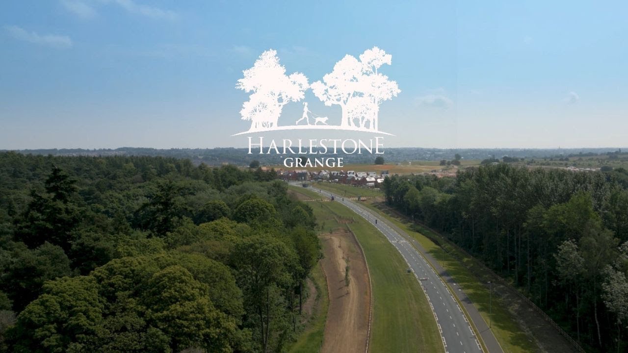 Bird's eye view of Harlestone Grange | David Wilson Homes