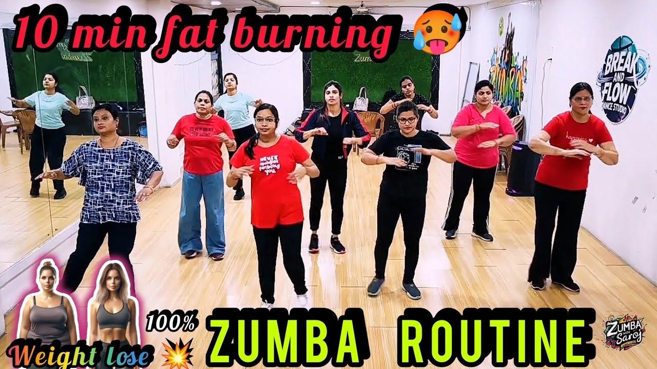 10 Minute Zumba Fat Burn 🔥 Ghar Baithe Full Energy Dance Workout | No Gym 2026”