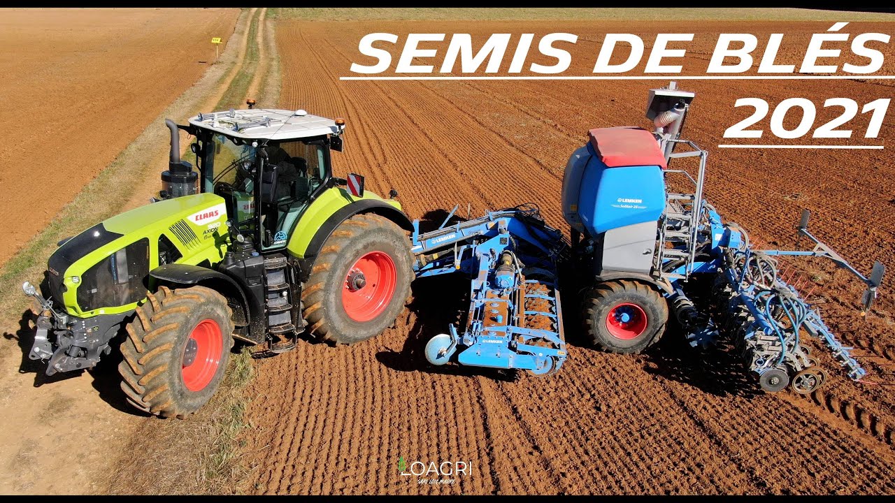 ☀🌱 SEMIS de BLÉ : semoir au chargement pas commun | NOUVEAU CLAAS Axion 920 & Lemken Solitair 25 🔵