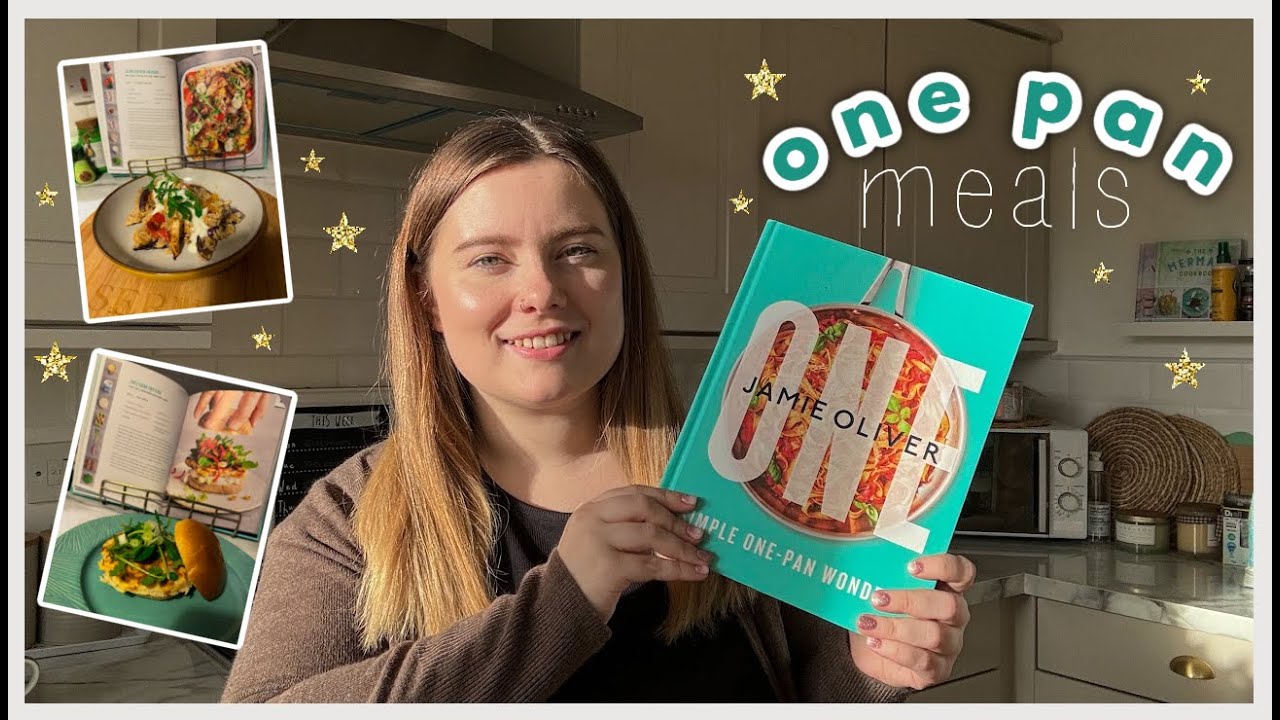 ONE PAN MEALS 🥘🩵 Jamie Oliver Cookbook Review including meal prices, rating the food etc!