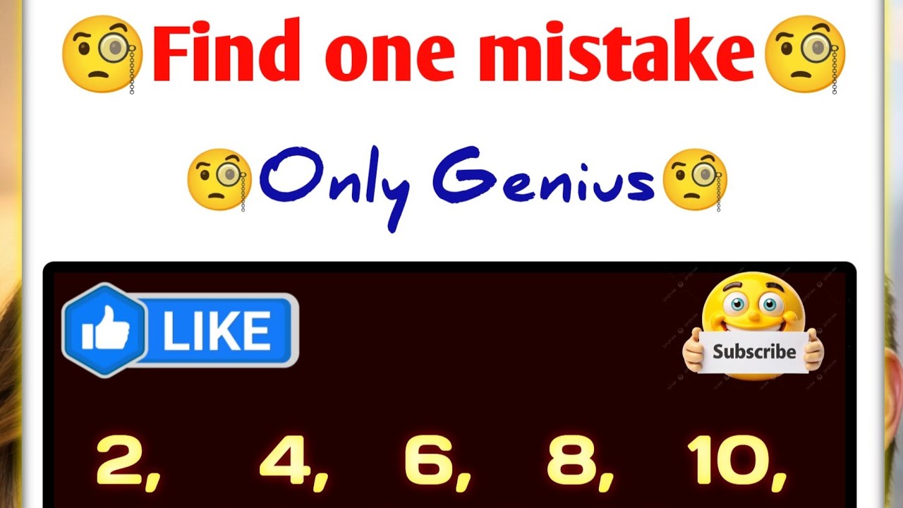 Find One Mistake 😱 | Only Genius Can Find It 🔥 | Live Brain Puzzle Challenge 🧠