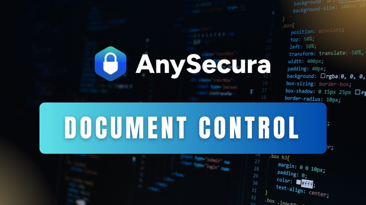 Master Document Control with AnySecura | Access, Permissions, Audit & Backup