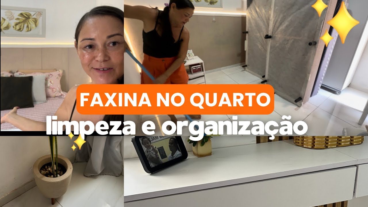 Cama posta, faxina no quarto, parece outro! Limpeza e organização 