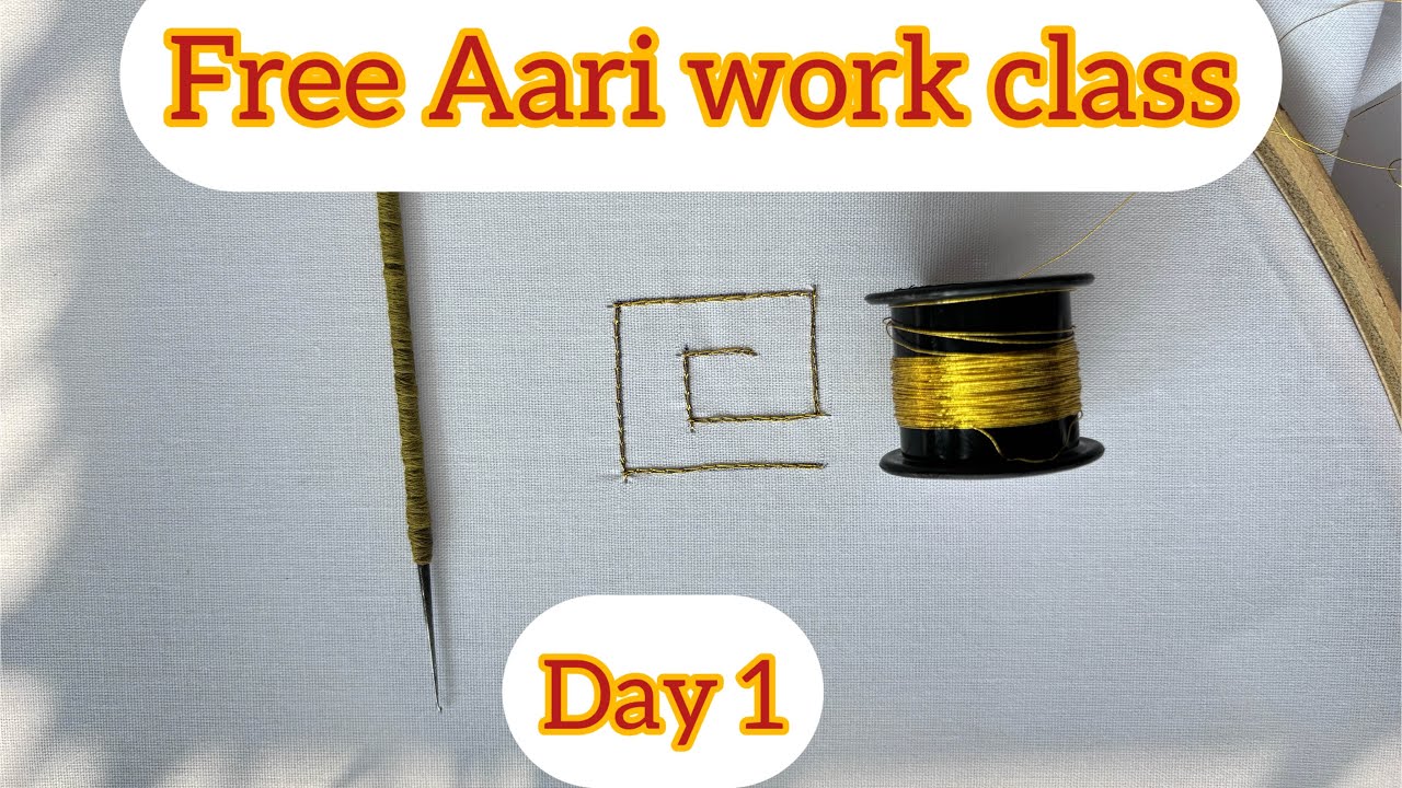 Free Aari work class Day 1 || Aari work for beginners || Basic to Advance aari work class