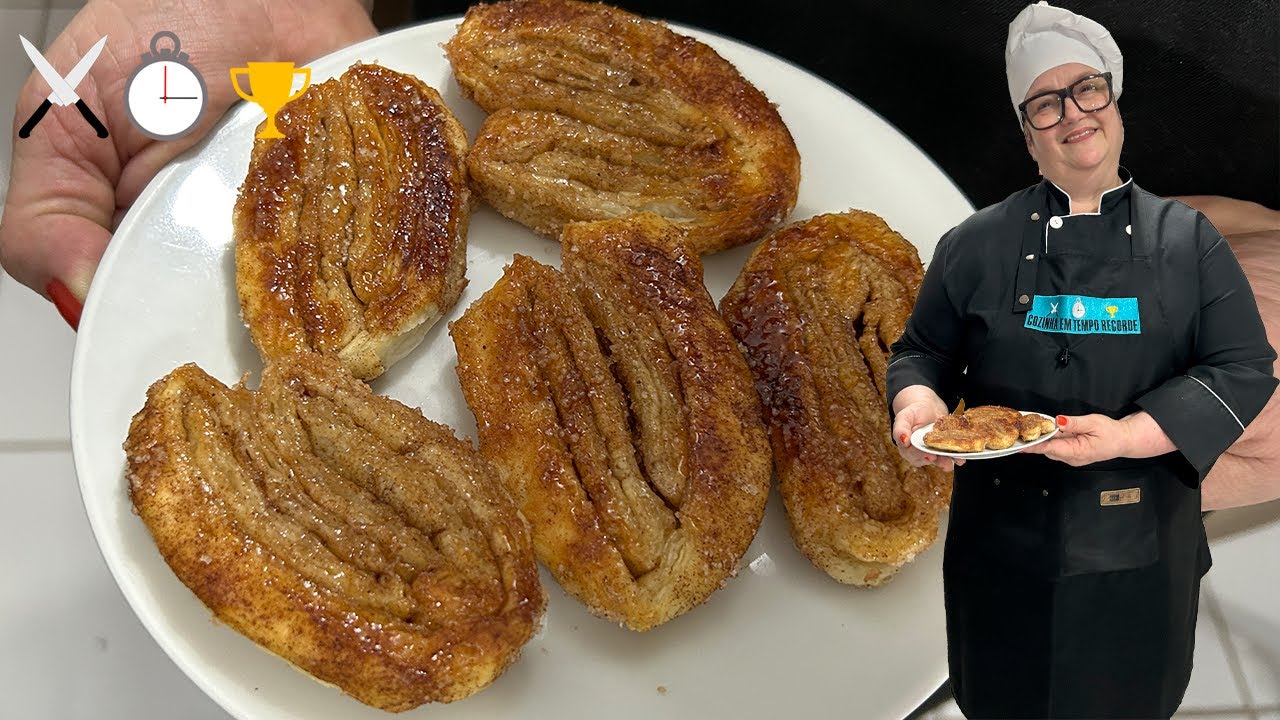 Palmier (doce franc&ecirc;s) - Cozinha em Tempo Recorde