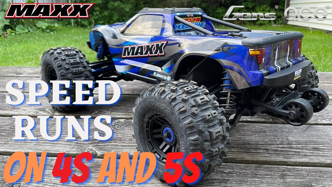 Traxxas Maxx 4S V2 (Hobbywing Max8 работает на 4-х и 5-х, двойное сальто назад)