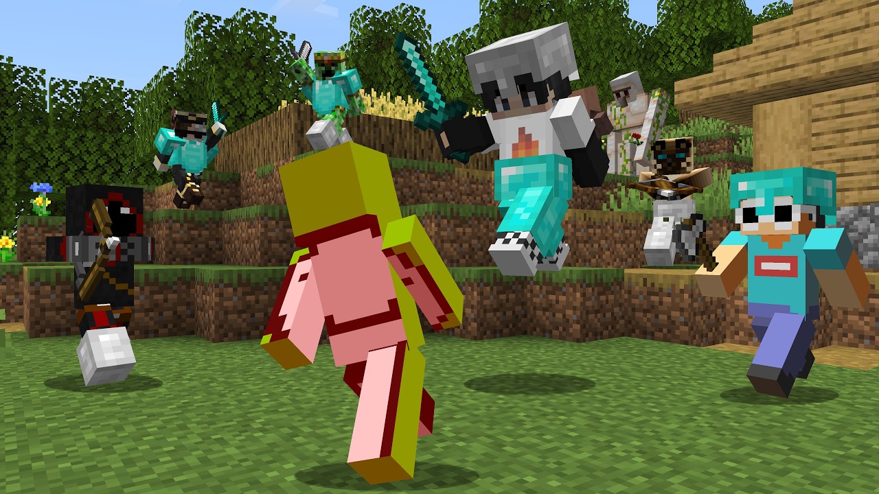 Minecraft Speedrunner VS 6 Hunters REMATCH (Hunters POV)