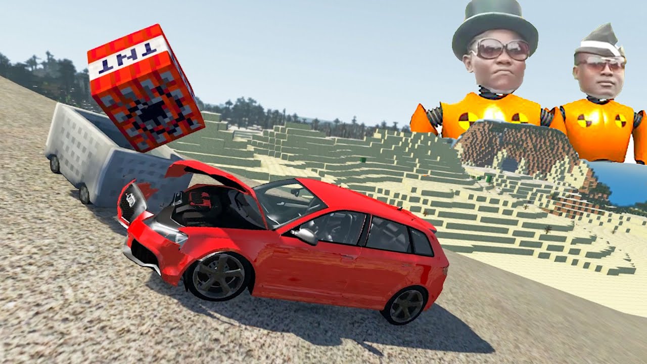 Coffin Meme BeamNG drive Minecraft Edition Part 3