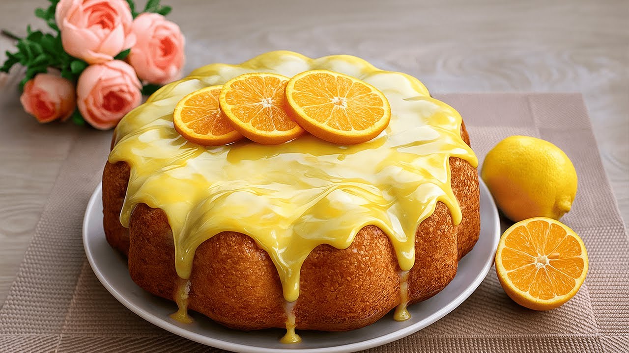 Восточный мандариновый торт с глазурью 🍊 Мягкий, цитрусовый и влажный!