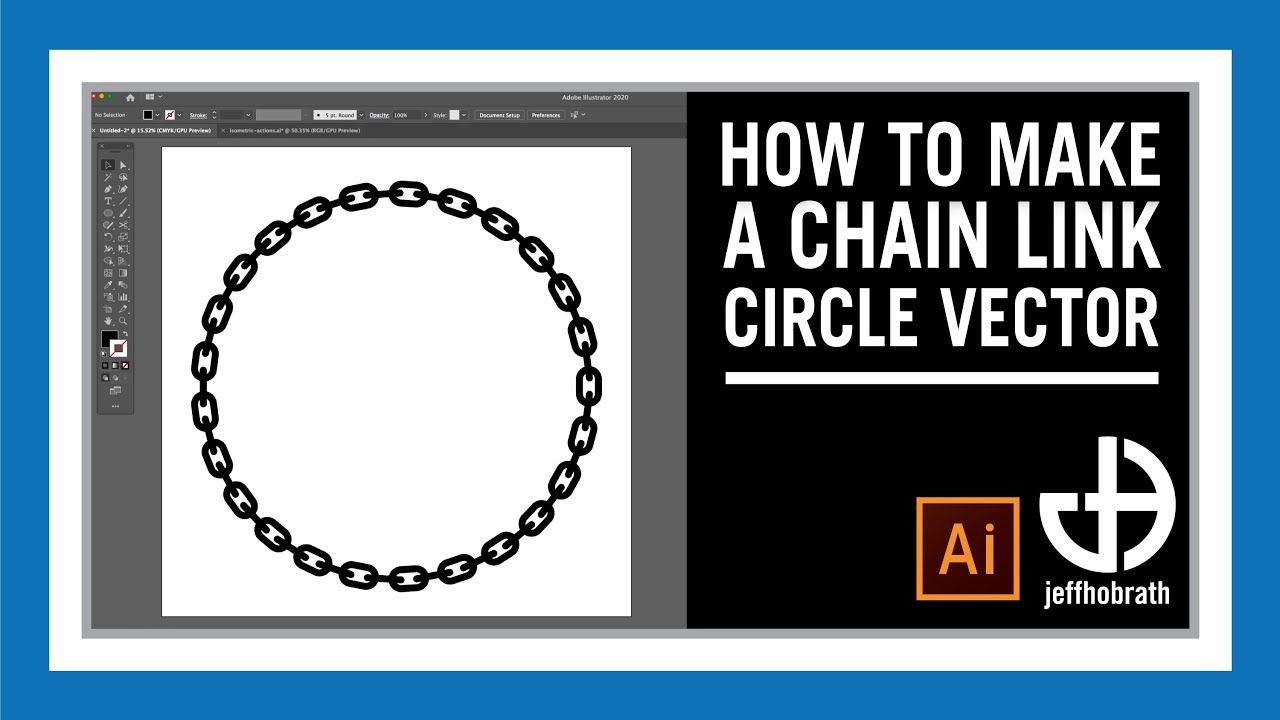 Make a Chain Circle Vector with the Adobe Illustrator Blend Tool Tutorial | Jeff Hobrath Art Studio