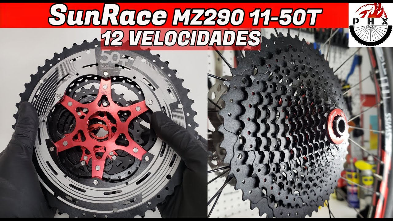 SunRace MZ290 11-50T 12 Velocidades e INSTALACION/12 SPEEDS CASSETTE REVIEW