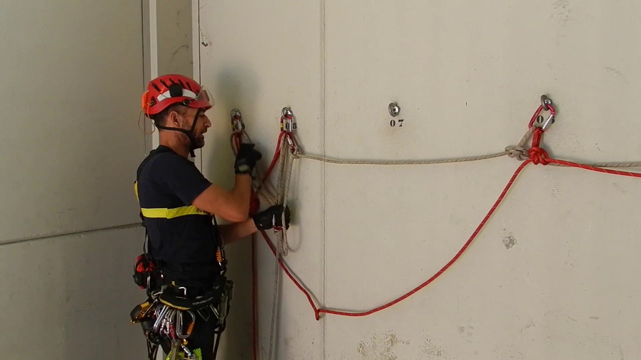 Instalación de líneas de anclaje horizontal