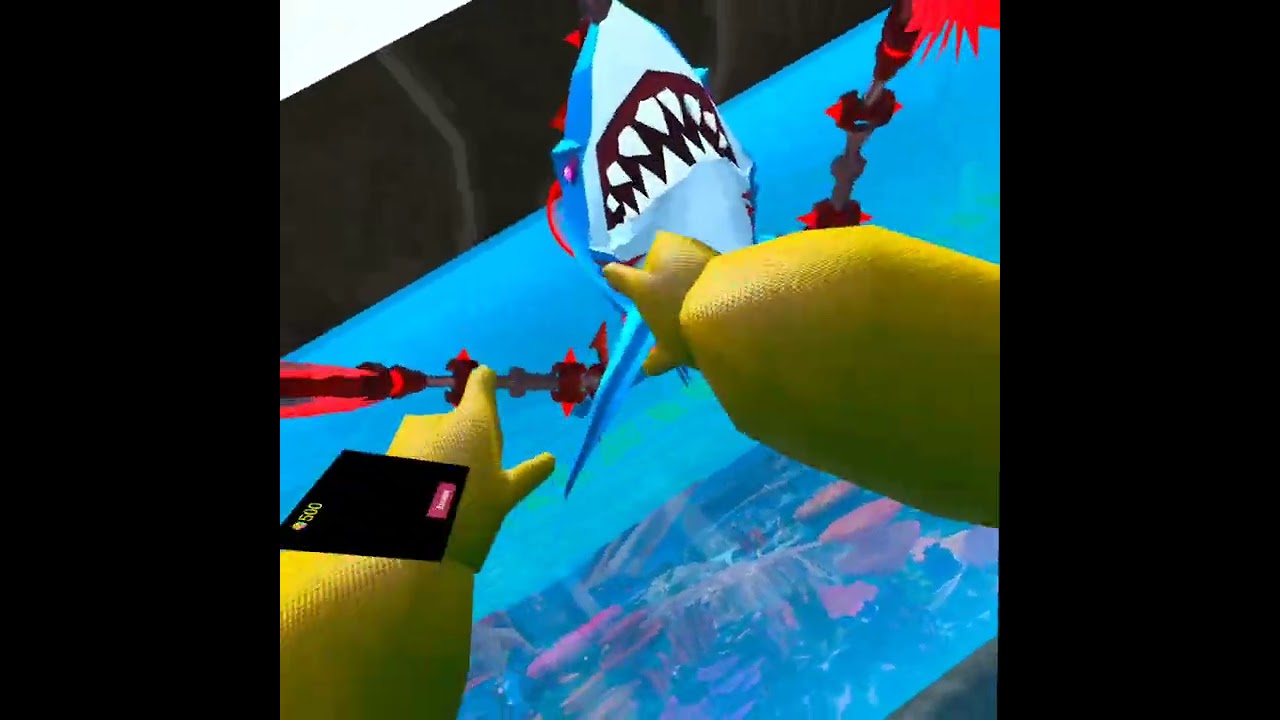 Killing dragon in sharkgo vr with my brother