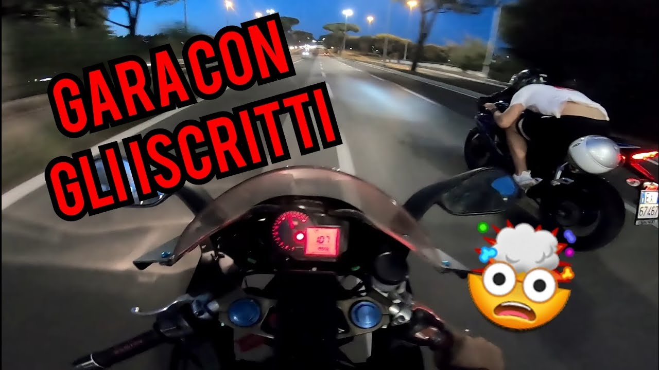Gara Notturna con gli iscritti 🤯  Aprilia rs 125 vs Yamaha r125