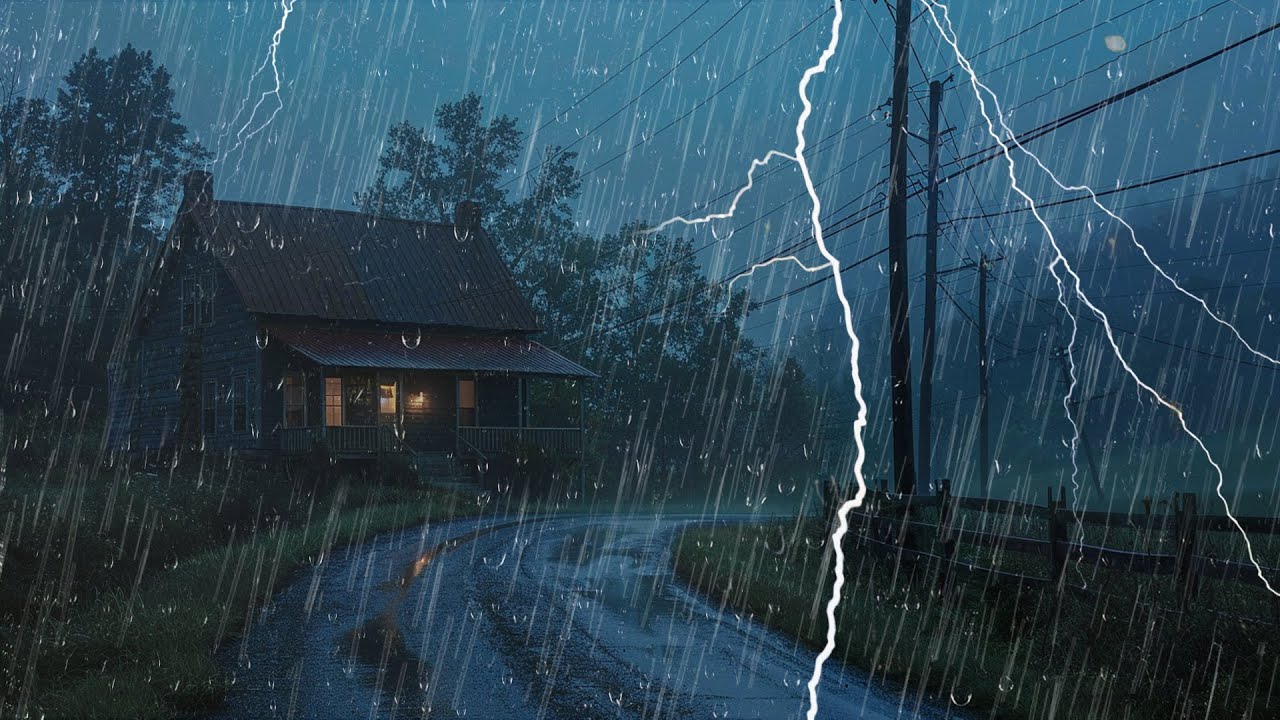 🌩 Lluvia Fuerte para Dormir en 3 Minutos – Sonidos Relajantes que Apagan el Insomnio Rápidamente