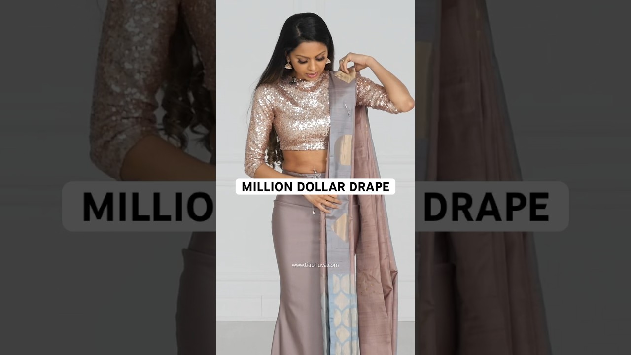 Million Dollar Drape ✨ | Infinity Drape Saree | How to drape a saree perfectly | #shorts