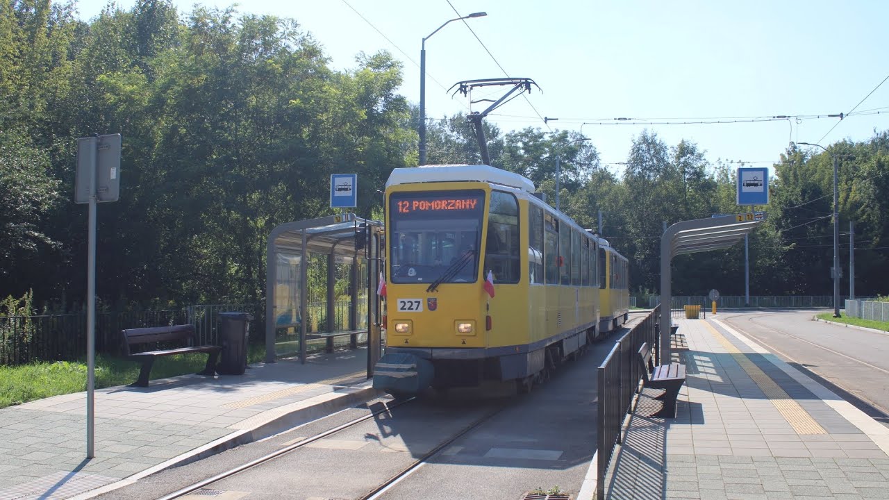 [🇵🇱PL] Tramwaje Szczecińskie - Tatra T6A2M #227+#228 - [🚋12➡️LAS ARKOŃSKI]