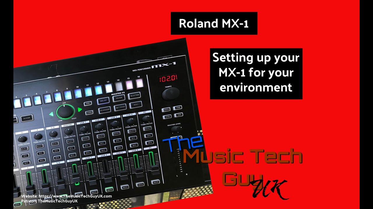 Setting up your Roland MX-1 for your environment