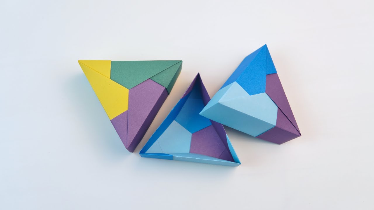 How to Make a Triangular Origami Paper Box | Easy DIY Craft