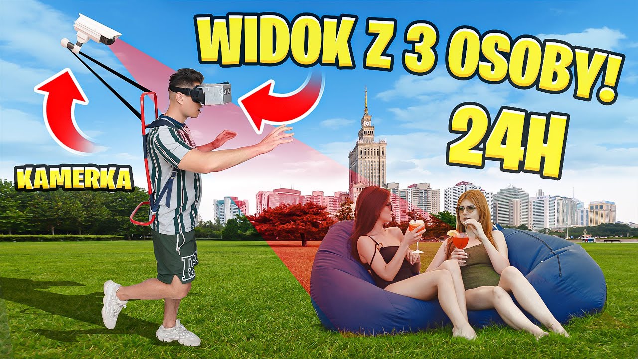 PRZEŻYŁEM CAŁY DZIEŃ W 3 OSOBIE! (24h)