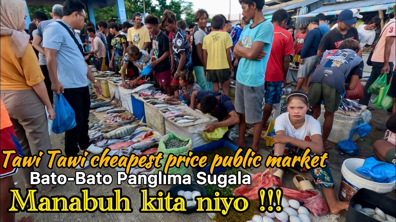 Cheapest price Public market in Tawi Tawi Island - Manabuh kita niyo | Php. 350 challenge seafoods