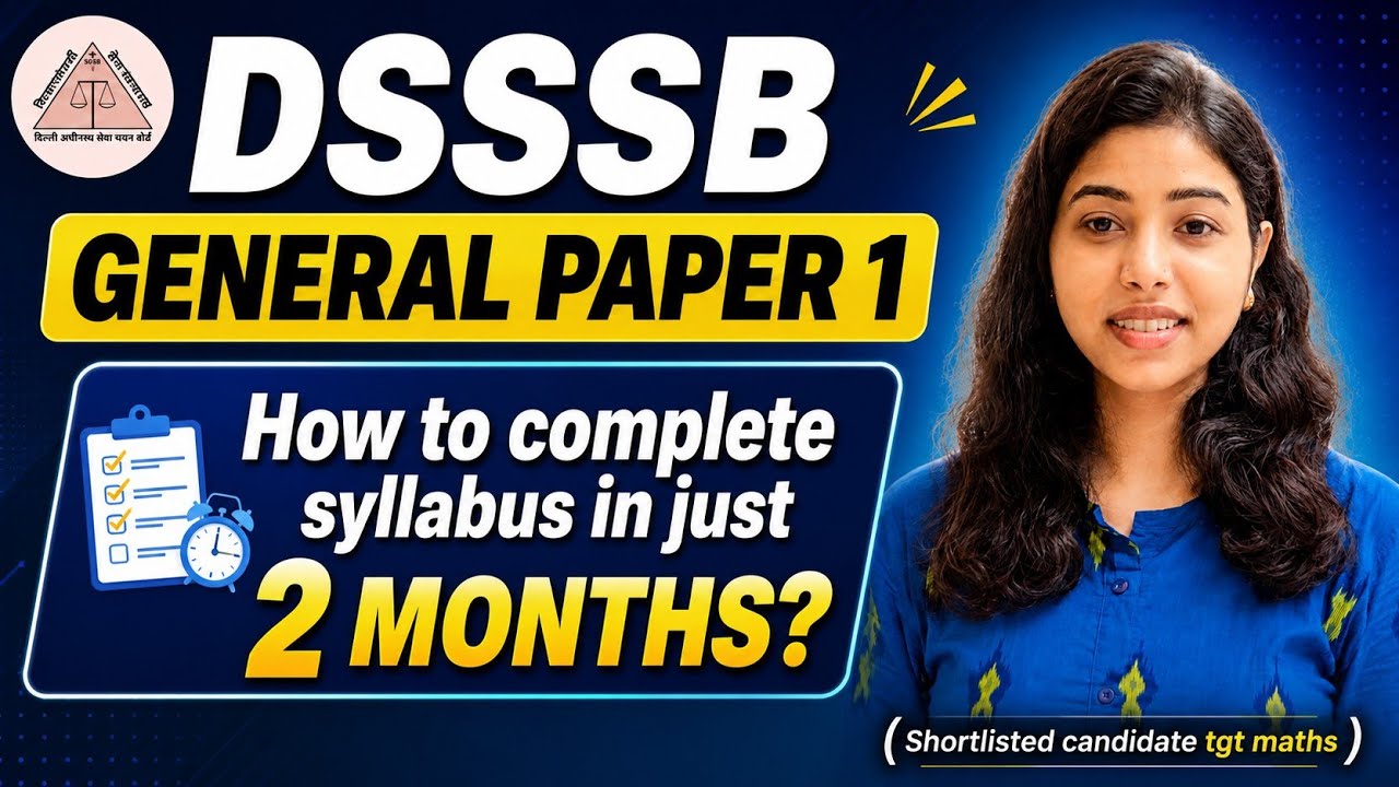 #DSSSB GENERAL PAPER 1🎯Complete the Syllabus in 2 Months ✅#dsssbgeneralpaper #dsssbcs #dsssbtgt #pgt