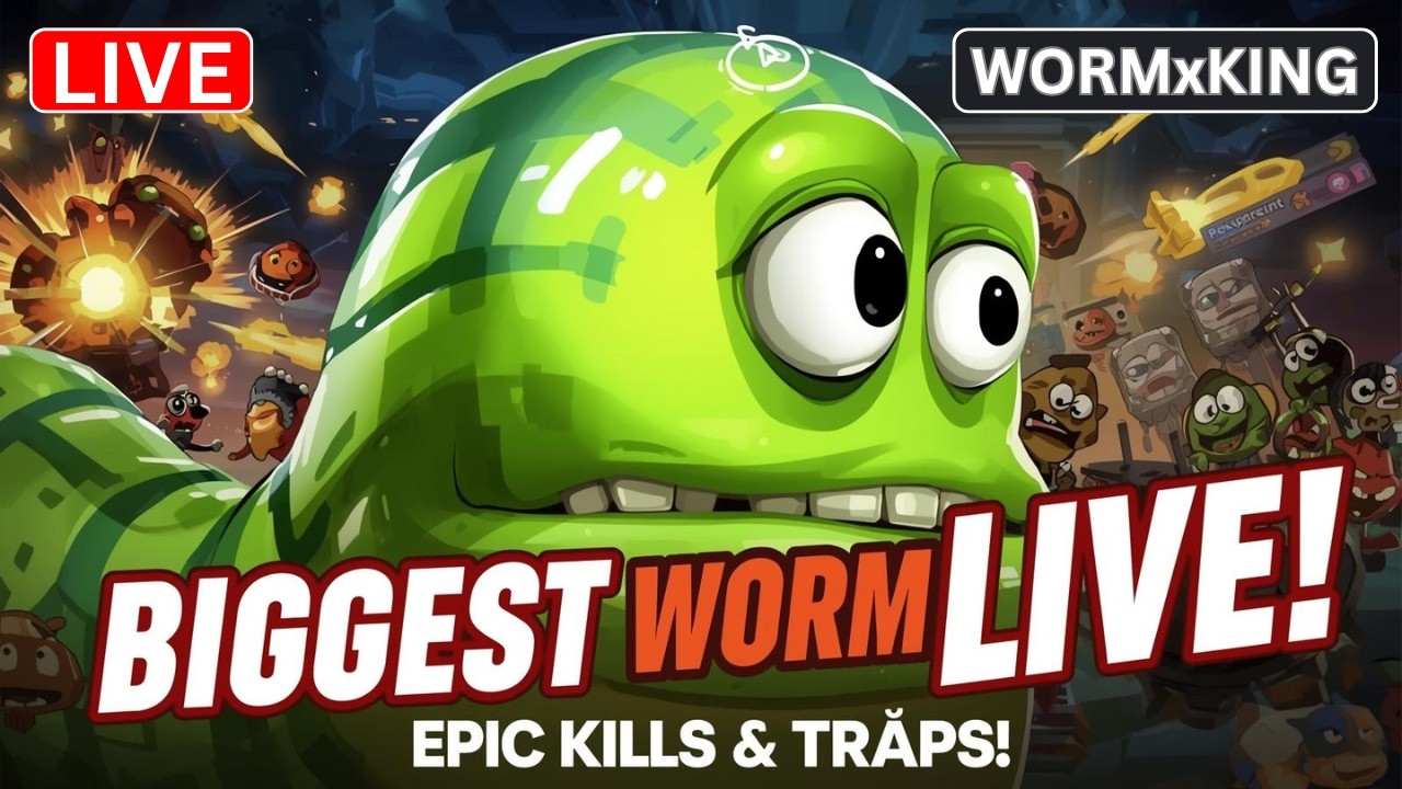 🔴 Worms Zone.io LIVE NOW 🐍 Growing BIGGEST Worm to #1 Leaderboard! Epic Traps & Kills 🔥 Live #33