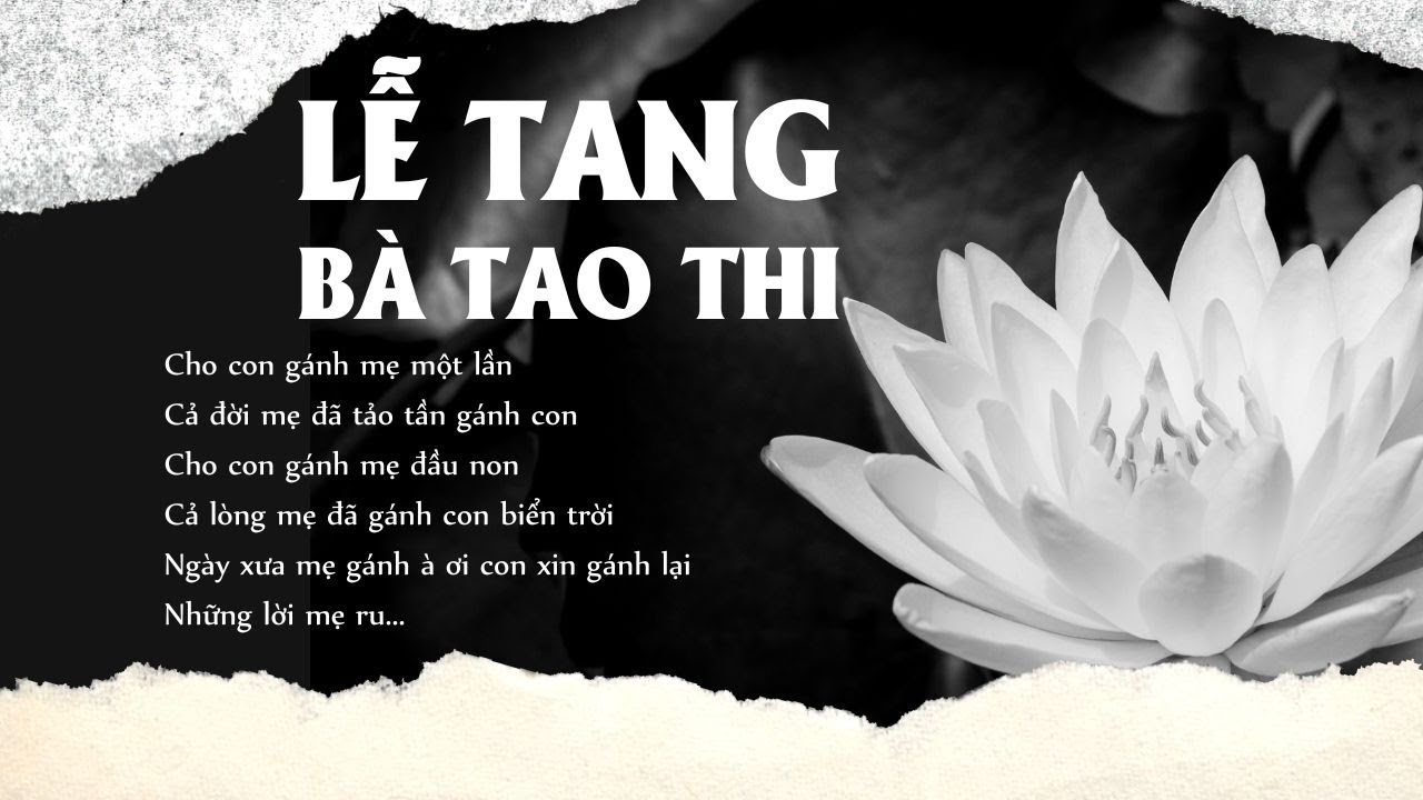 LỄ TANG CỤ TAO THI_ THÀNH KÍNH PHÂN ƯU