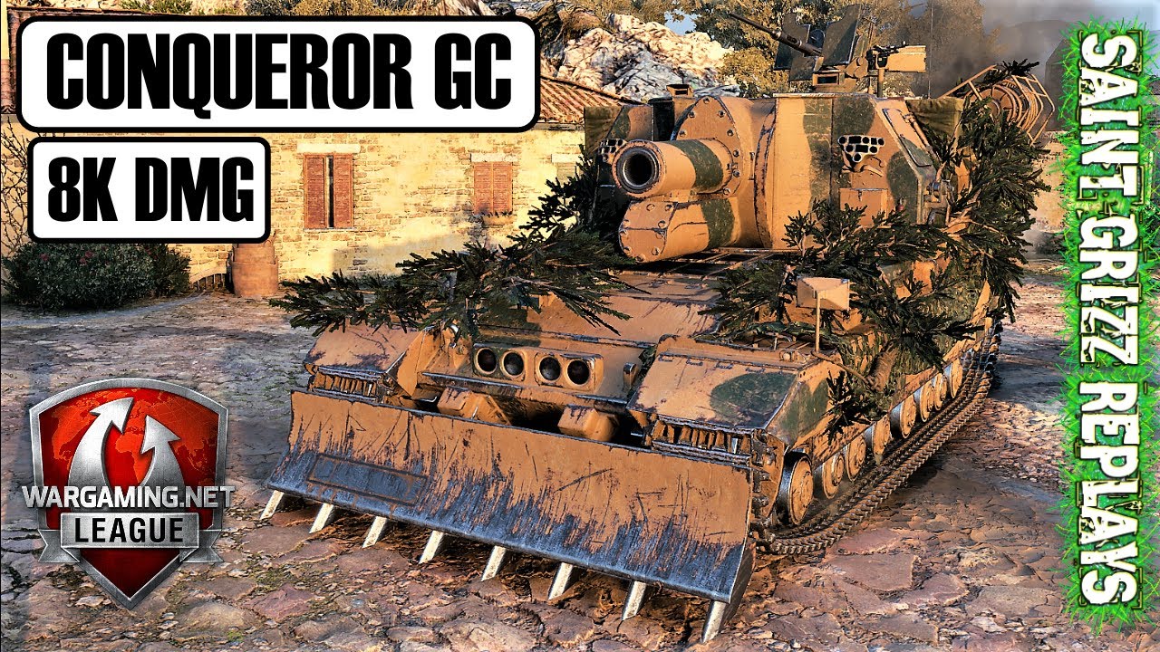 WoT Conqueror GC Gameplay &diams; Huge 8k Dmg &diams; SPG Arty Review