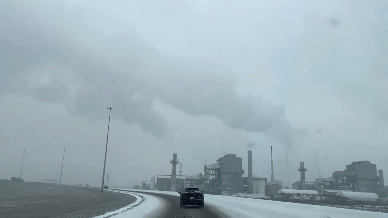 Driving in snow fall, Edmonton, Sherwood Park, Canada, Anthony Henday
