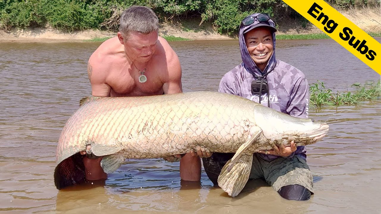 沖縄県民が世界最大級の淡水魚ピラルクを釣り上げた動画 | How to Catch Pirarucu