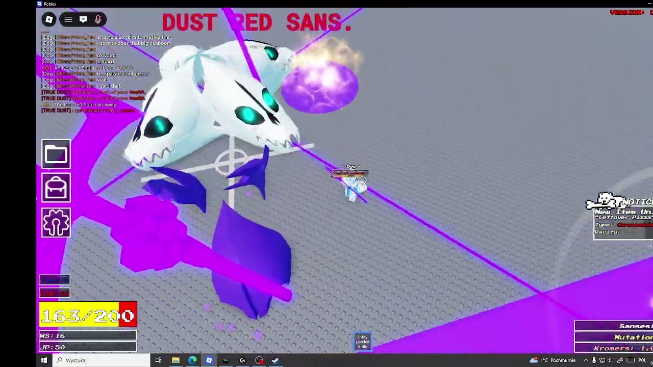 summoning dust red sans idk why