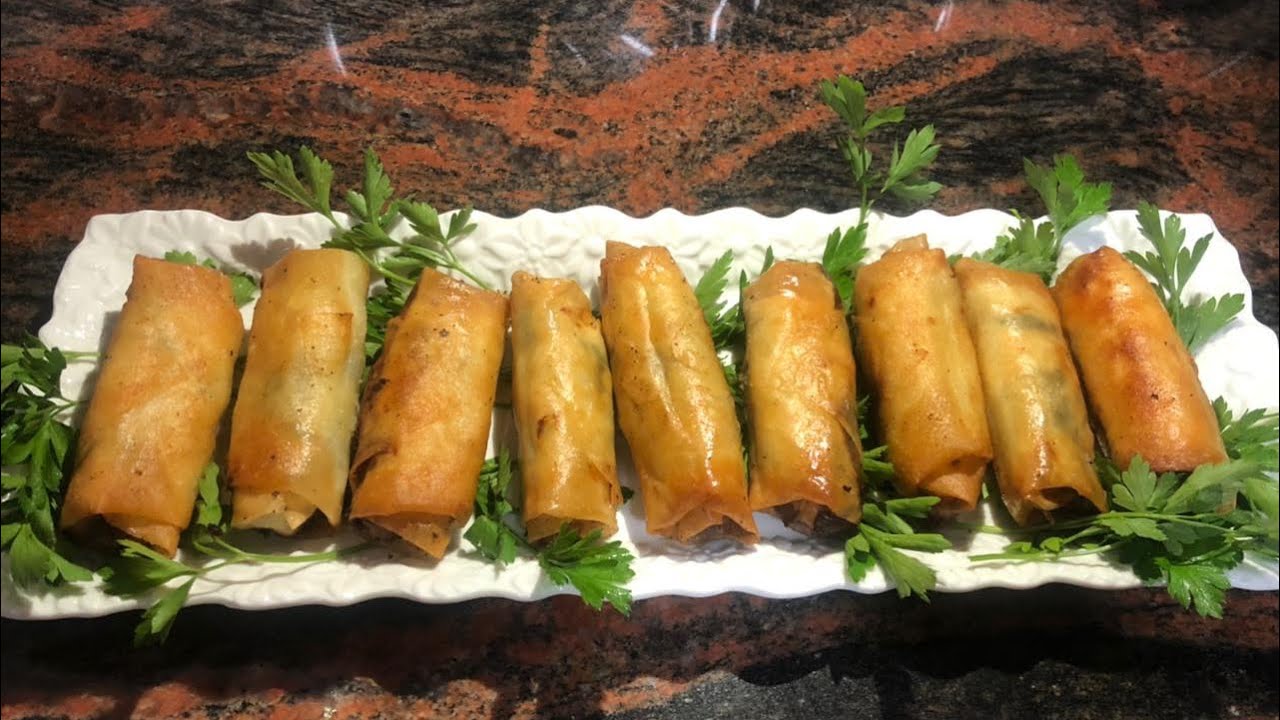 سيكار معمر بالدجاج و سبانخ و فرماج لذيييذ و مقرمشين رووووعة#شهوات__رمضان##👌👌👌
