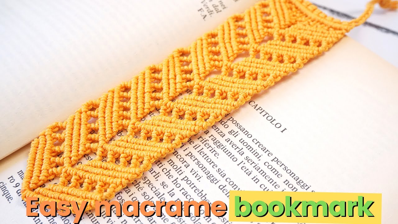 DIY easy macrame bookmark | Easy macrame pattern for bracelets, wall hangings and accessories