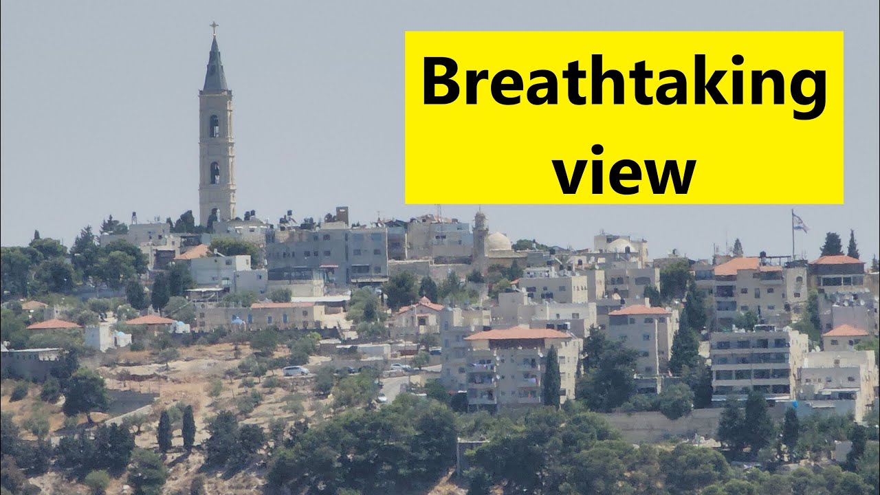 Observation of Jerusalem at the perfect time of day from the rooftop of the Maronite Monastery