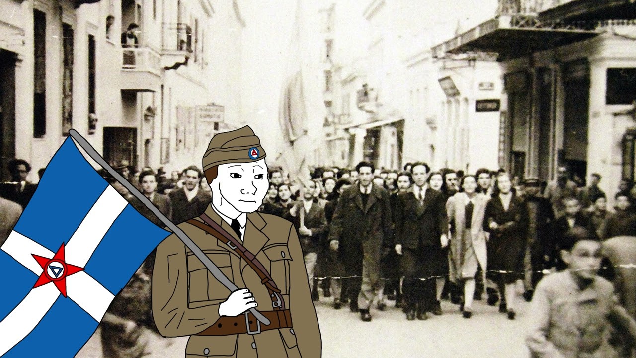 Iroes but you're a greek partisan trying to liberate athens