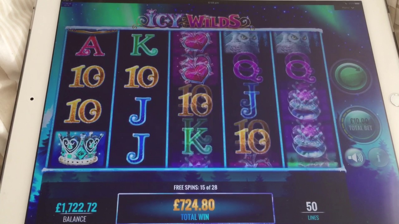 Icy Wilds Big Win at &pound;10 per spin on Casumo