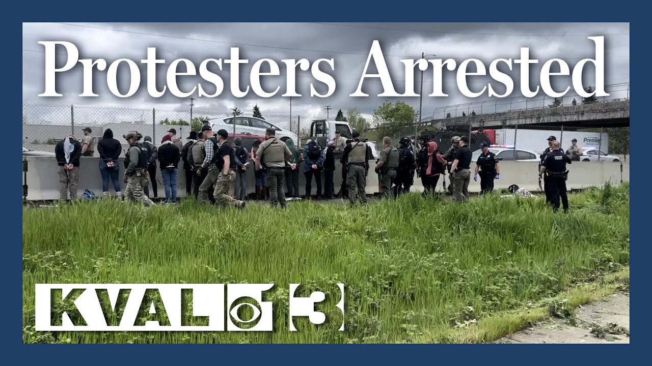 Free Palestine Eugene Protesters Disrupt I-5 Traffic