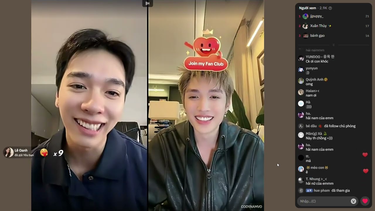 [liveTT] Hải Nam, Cody Nam Võ hai mỏ lớn gặp nhau là nấu xói mấy anh trai