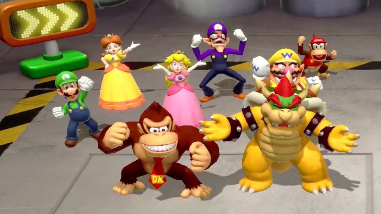 Super Mario Party - Minigames - Donkey Kong Bowser vs Yoshi Mario (Master Cpu)