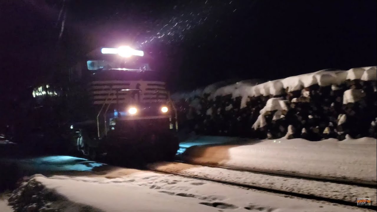 Norfolk Southern Container Train Entering Florida's Hoosac Tunnel